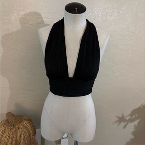 Verdusa Black Halter Top sz M
